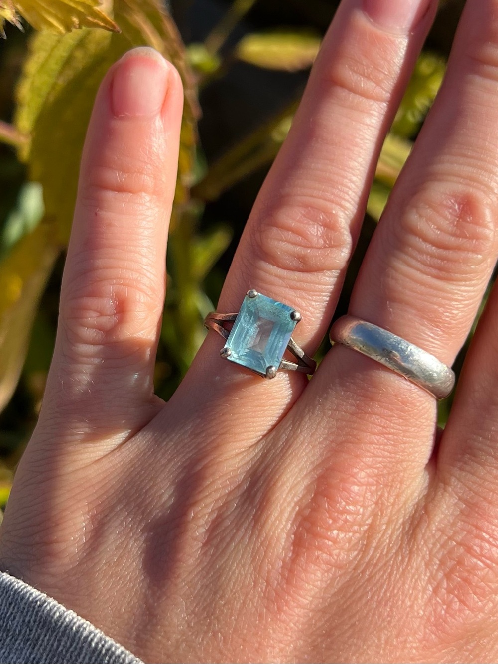 Sterling Silver Aquamarine Ring